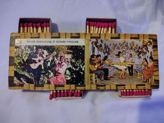 $200 obo Lot of 2 Vintage Spain Multi-Drawer Souvenir Matchboxes MINT Mallorca Andalusia