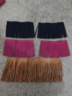 Real leather fringes