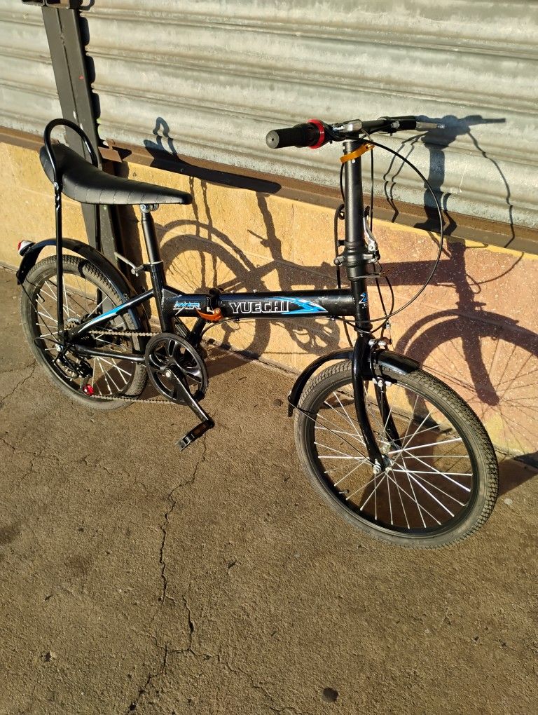 Yuechi 20in 7 Speed city Folding Mini Compact Bike Bicycle Urban Commuters