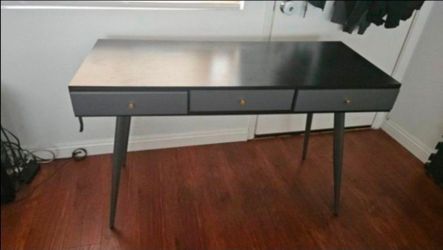 Mid-Century Modern Desk with Three Drawers