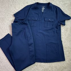 Jaanuu Navy Blue Scrub Set