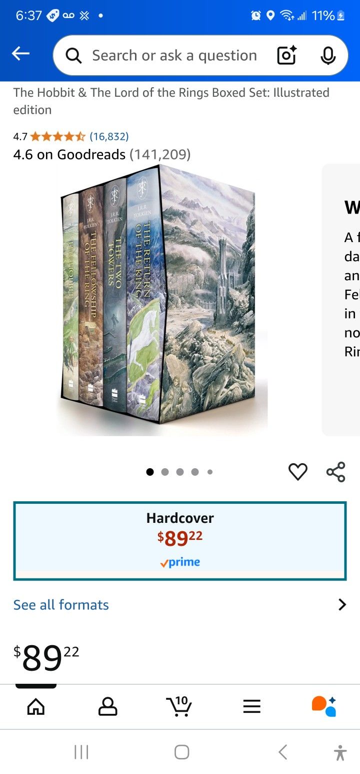Sponsored
J. R. R. Tolkien
The Hobbit & The Lord of the Rings Boxed Set: Illustrated edition