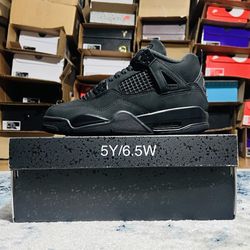 Jordan 4 Retro GS 'Black Cat' size 5Y/6.5W IB4171-010 *NOT TRADING*