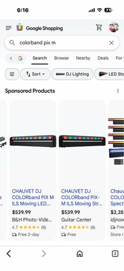 Chauvet colorband moving light DMX