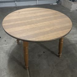 Circular Wooden Table + 2 Wooden Chairs (OBO)