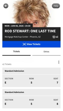 Rod Stewart concert tickets