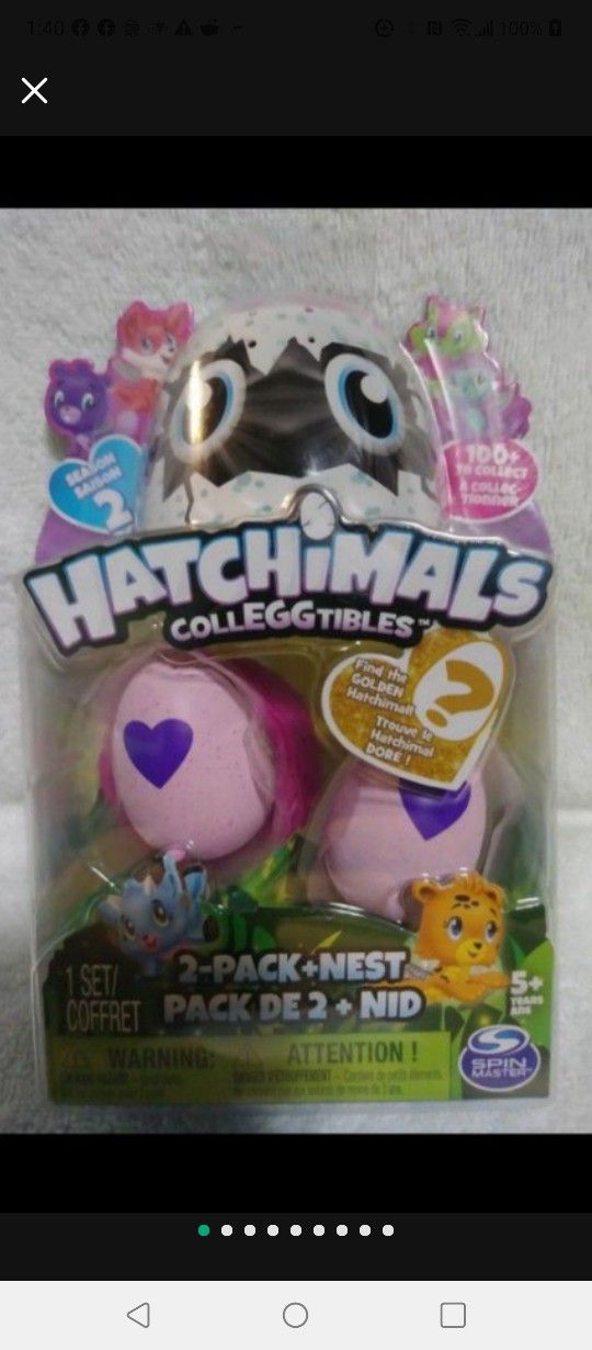 Brand New Hatchimals Colleggtables 2 Pack + Nest Season 2 ..smoke Free Home