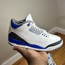 Air Jordan 3 Retro Mid “Racer Blue” CT8532 145 Size 8M NO BOX