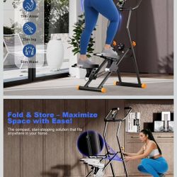 Stair Stepper for Home Gym, 350lbs Vertical Climber Machine with LCD Display, Non-Slip Pedals & 350lb Capacity Compact Folding Cardio Exercise Climber