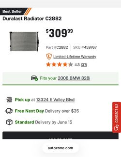 2008 BMW 328i RADIATOR