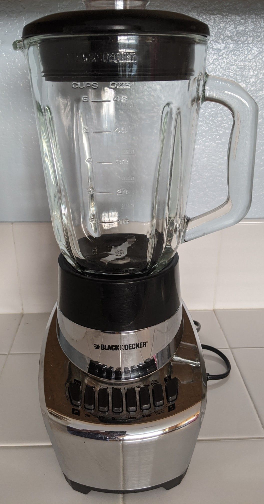 Black & Decker Multi-speed Glass Chrome Blender