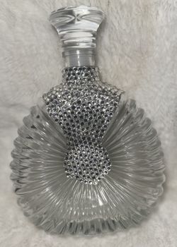 Decanter, Bedazzled bottle,Glass, bottle, Bar, Liquor Bottle, Gift, Refill bottle