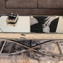 Glass Mirror Table 