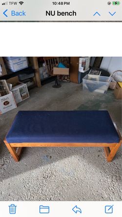 Solid wood bench