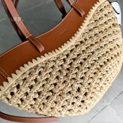 Pl Cyme Hollow Woven Beach Handbag Size 44x21.5x15cm