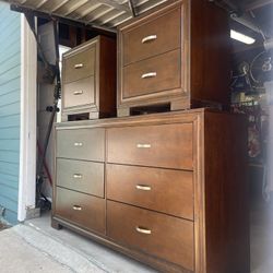 Wooden Dresser And Nightstands 