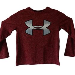 Under Armour boy's red long-sleeve activewear t-shirt size XS