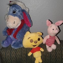 Christmas Eeyore And Small Winnie The Pooh, Piglet 