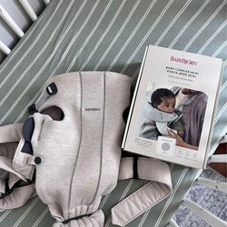 Babybjorn Infant Baby Carrier Light Beige neutral color carrier. Excellent condition, like new.