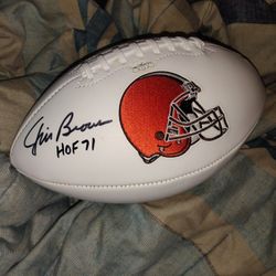 Jim Brown JSA Autograph Football Cleveland Brown's NFL 