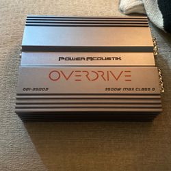Amplifier Power Acoustik Overdrive 3500w Class D For Subs
