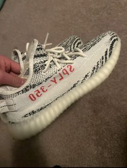 TWO pair of Adidas Yeezy Boost 350  Zebra Mens Size 9.5