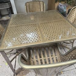 50's Outdoor Table And Chairs