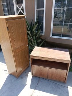 Brown cabinets/storage