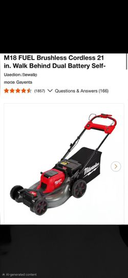 Milwaukee lawnmower m18 self propelled