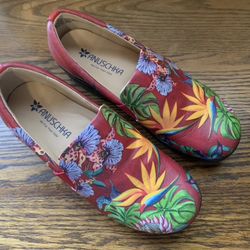 Anuschka Women’s 7 Leather Slip-on Loafer Clogs Shoes NEW