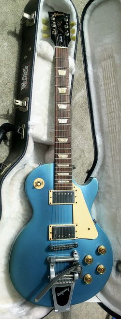 2012 Gibson Les Paul Studio Rare Custom Color Pelham Blue Bigsby Vibrato