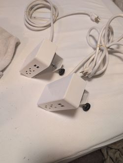 Lot Of 2x Usb Plug In Power Strips With Table Clamps