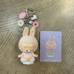 THE MONSTERS Labubu Lazy Yoga DIY Keychain - Sleeping