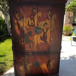 Asian Art Armoire 
