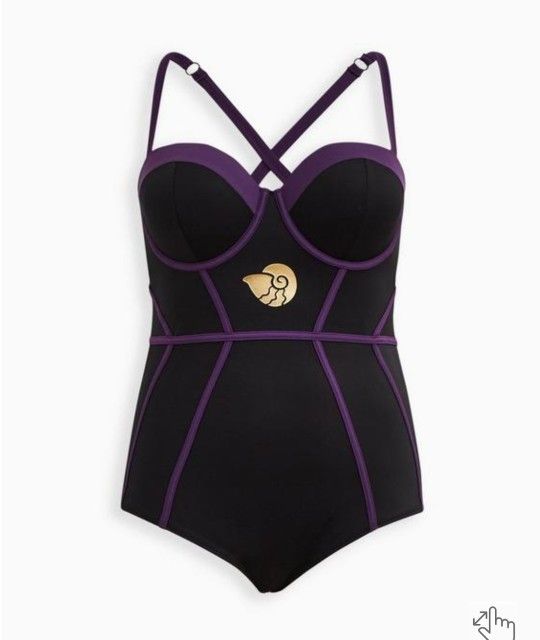 Plus Size Disney The Little Mermaid Strappy Back Swimsuit Torrid