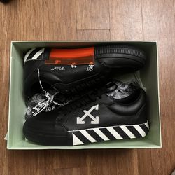 Off White Vulcanized Low Calf Leather