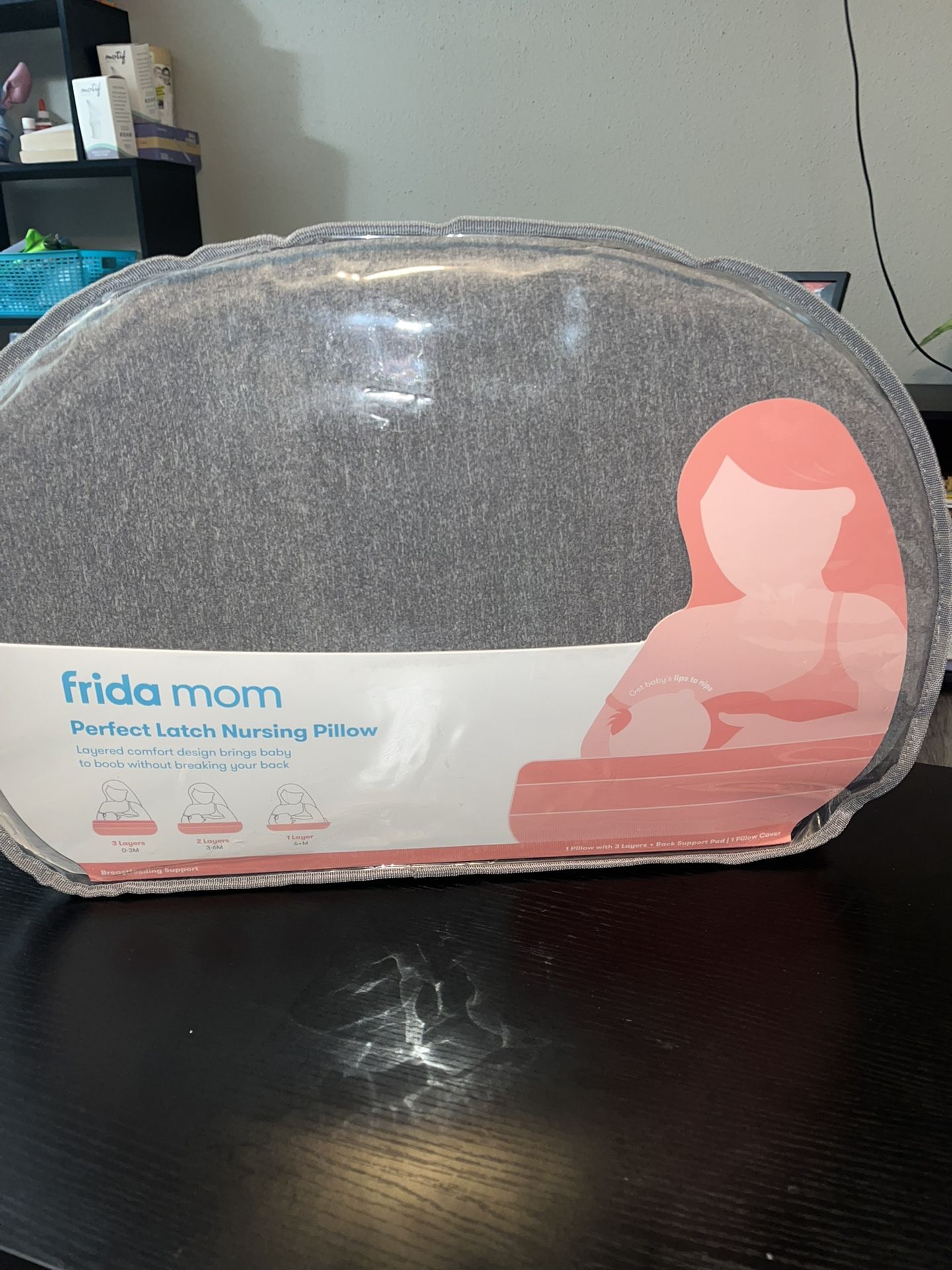 Frida Mom Gray Nursing Pillow