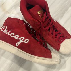 2019 Adidas Pro Model Chicago Power Red Cloud White Gold Foil FV4485 Men Us10