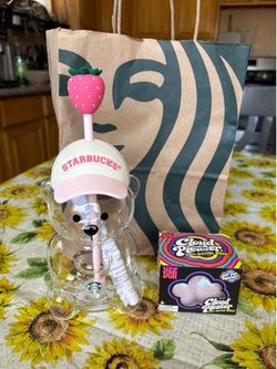Starbucks Strawberry Bear and Nee Doh Cloud Pleasure Bundle