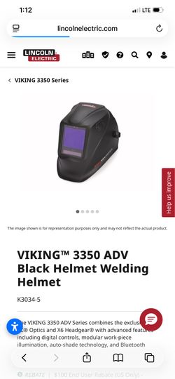 Lincoln Electric VIKING 3350 ADV Black Helmet Welding Helmet