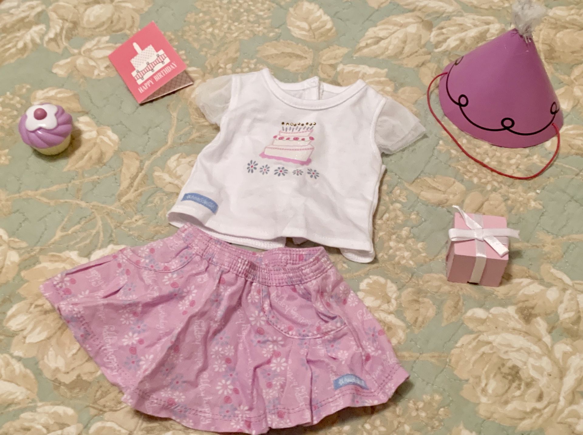 American Girl Doll “Happy Birthday” Outfit and Accessories