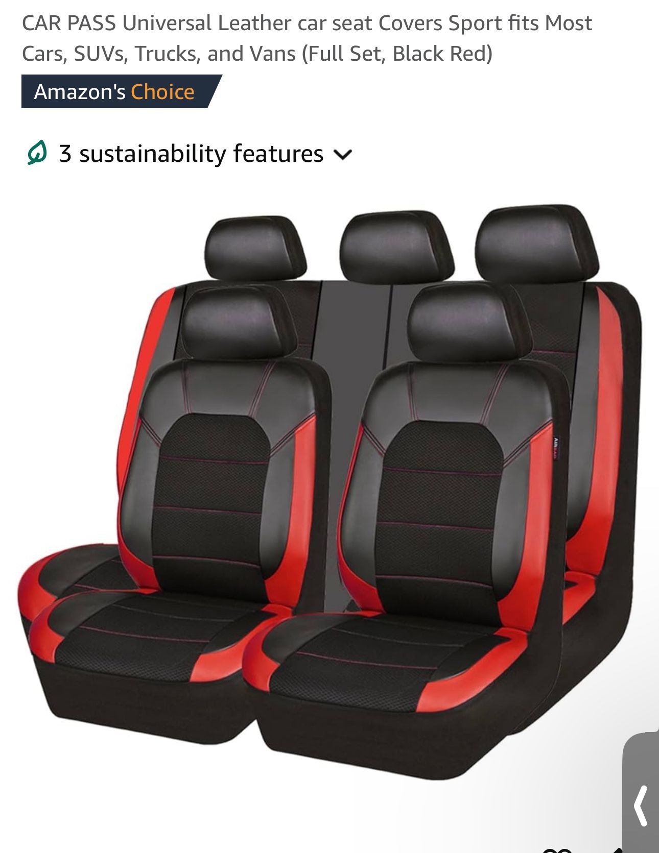 Red And Black Seat Covers