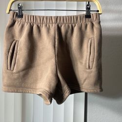 Brown Fleece Shorts