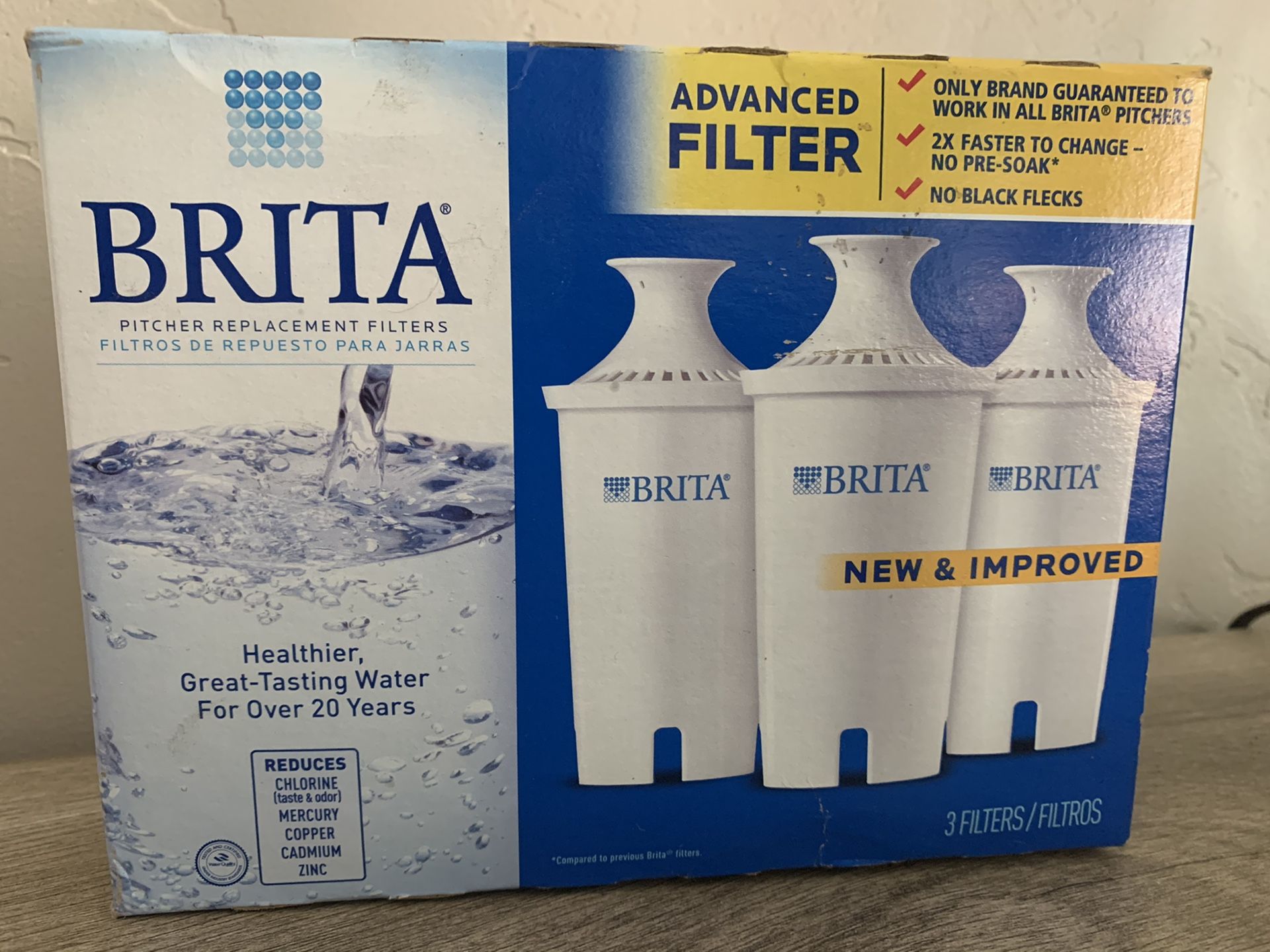 Brita advanced water filter 3 pack NIB sealed