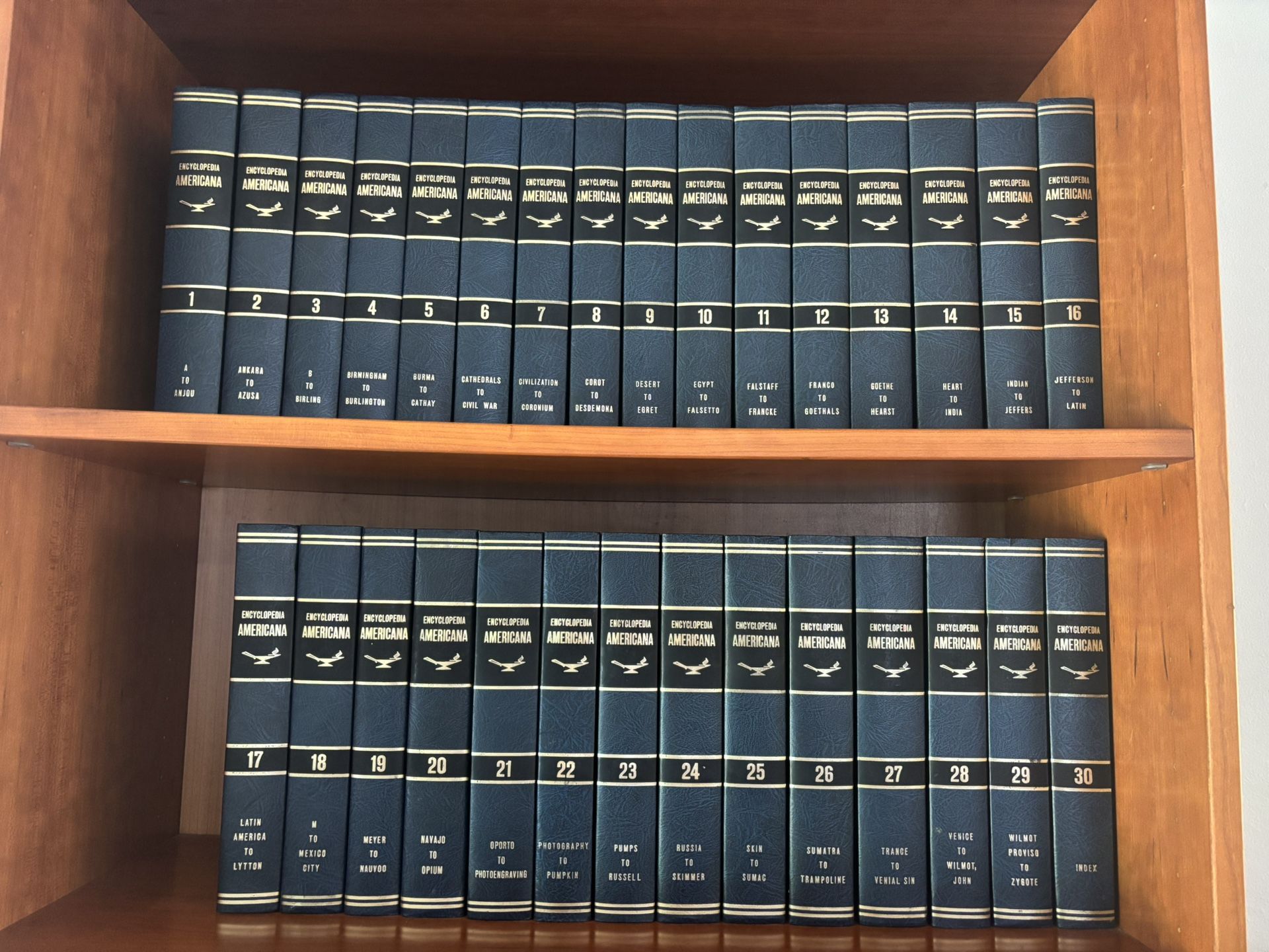 Encyclopedia Americana Complete Set 1-30