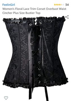 *** RENAISSANCE OUTFIT*** CORSET AND SKIRT, BLACK, MEDIUM SIZE