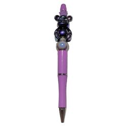 Holographic Bear Custom Beaded Ballpoint Twist Pen