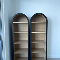 Arched Wooden Book Shelves (set of 2)
