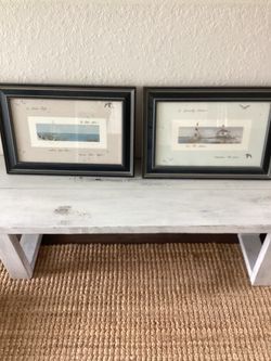 Coastal/ nautical framed prints $20 for both