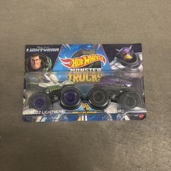 HOT WHEELS MONSTER TRUCKS  DEMOLITION DOUBLES BUZZ LIGHTYEAR VS ZURG 1:64 SCALE